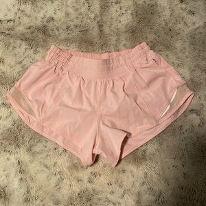 dusty pink lululemon hotty hot shorts